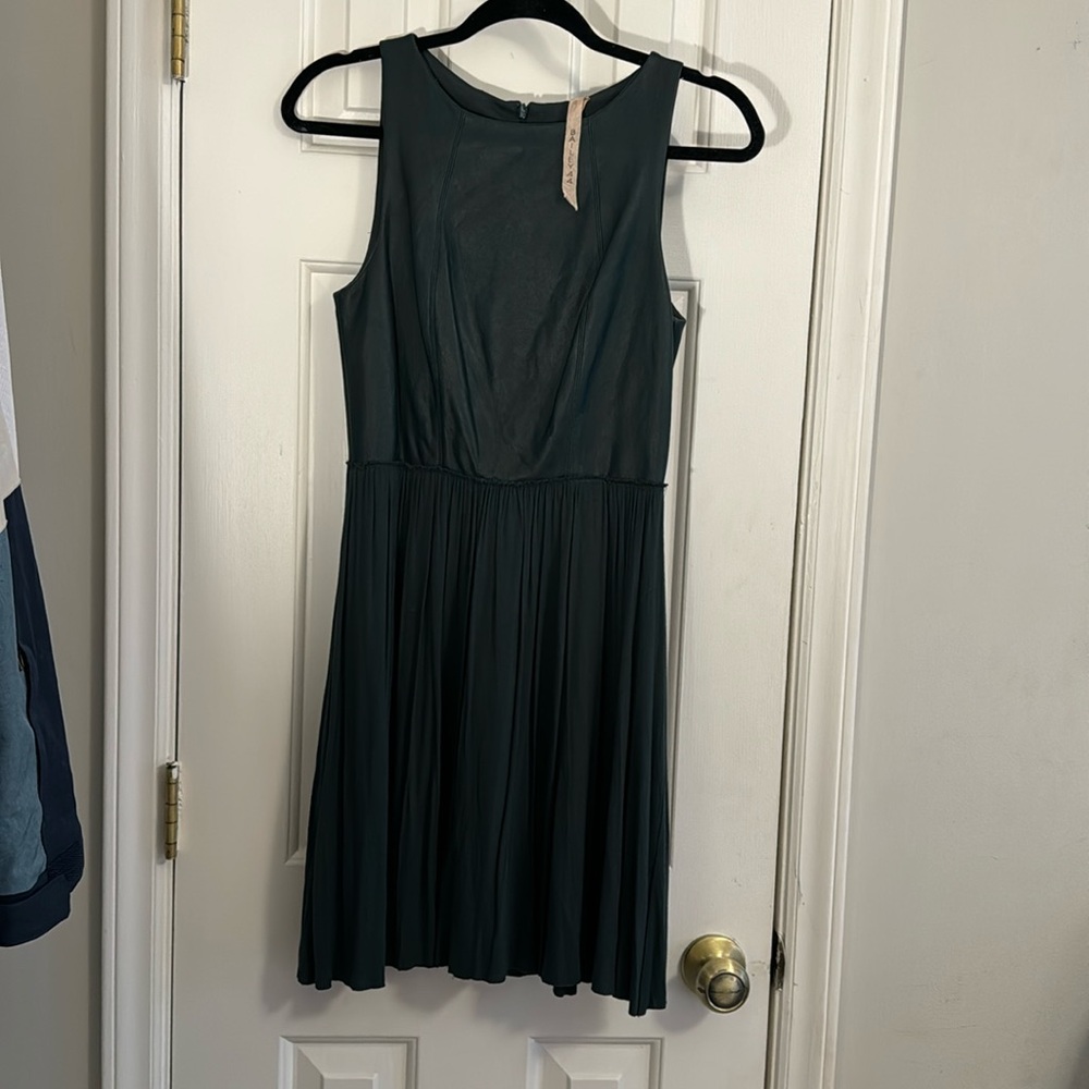 Bailey44 Green Leather Dress Small
